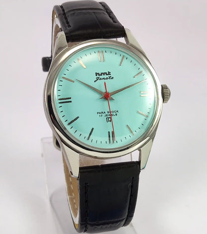 HMT Janata Para Shock 17 Jewels Turquoise Dial Handwinding Discover-Diamonds