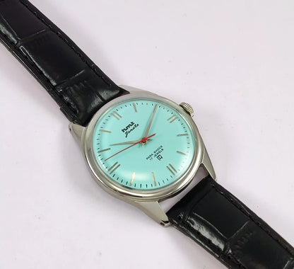 HMT Janata Para Shock 17 Jewels Turquoise Dial Handwinding Discover-Diamonds