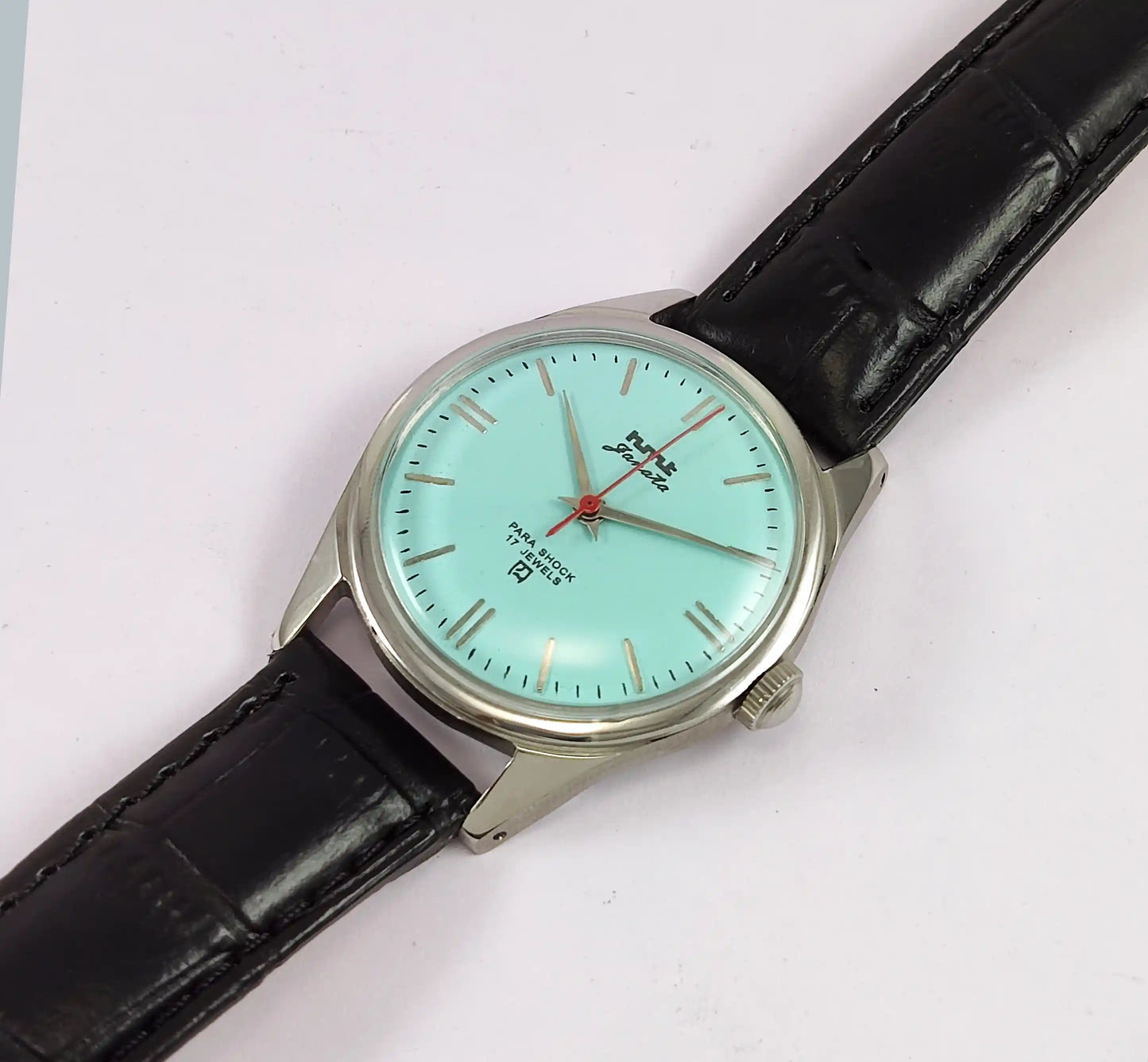 HMT Janata Para Shock 17 Jewels Turquoise Dial Handwinding Discover-Diamonds