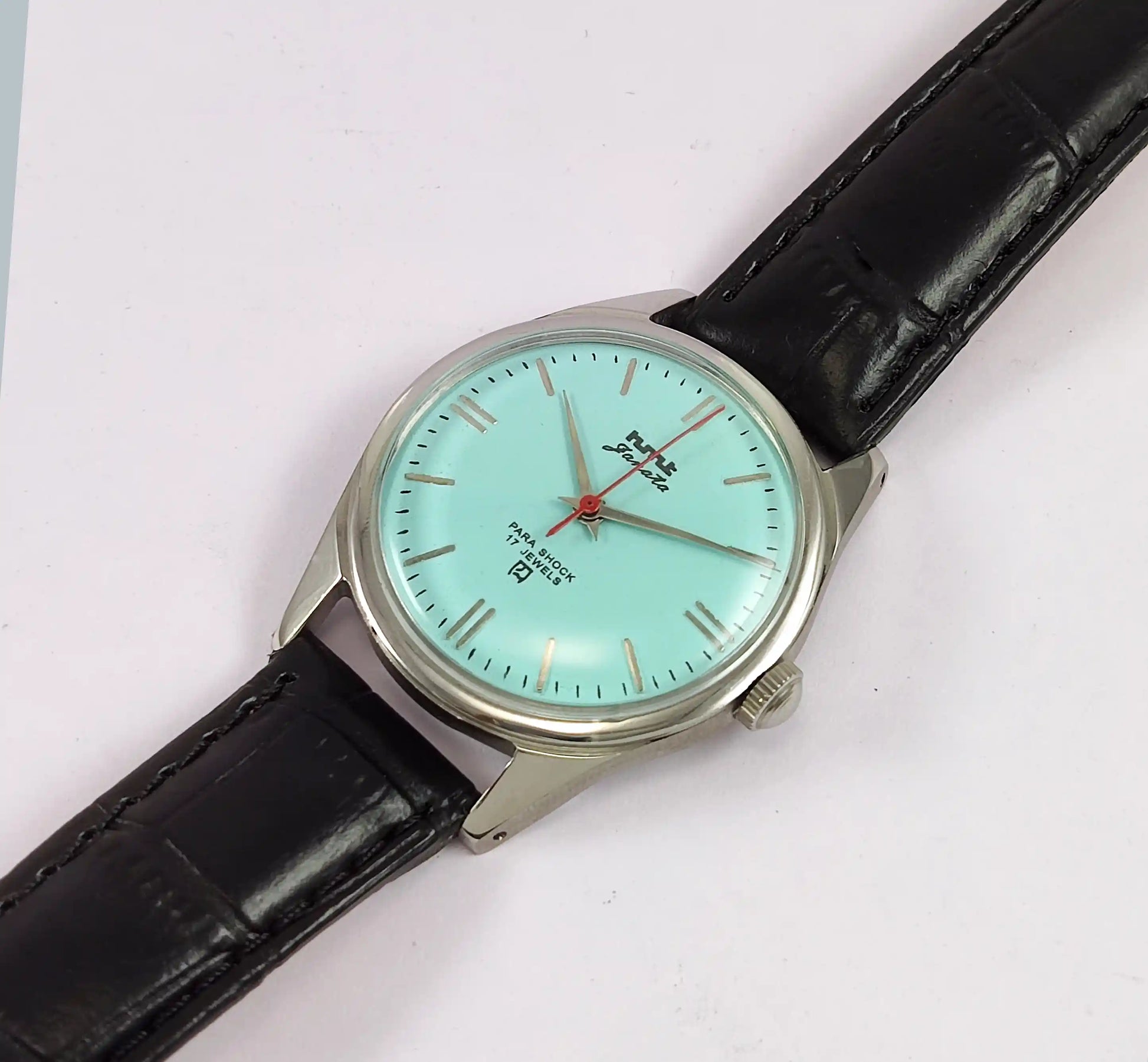 HMT Janata Para Shock 17 Jewels Turquoise Dial Handwinding Discover-Diamonds