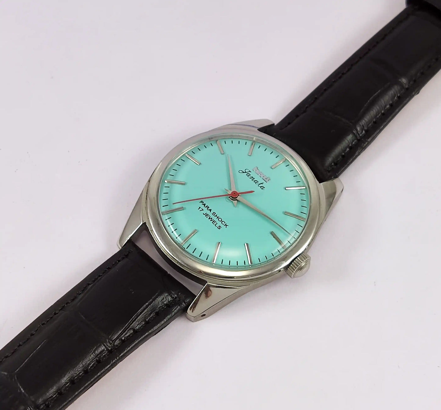 HMT Janata Para Shock 17 Jewels Turquoise Dial Handwinding Men's Watch Discover-Diamonds