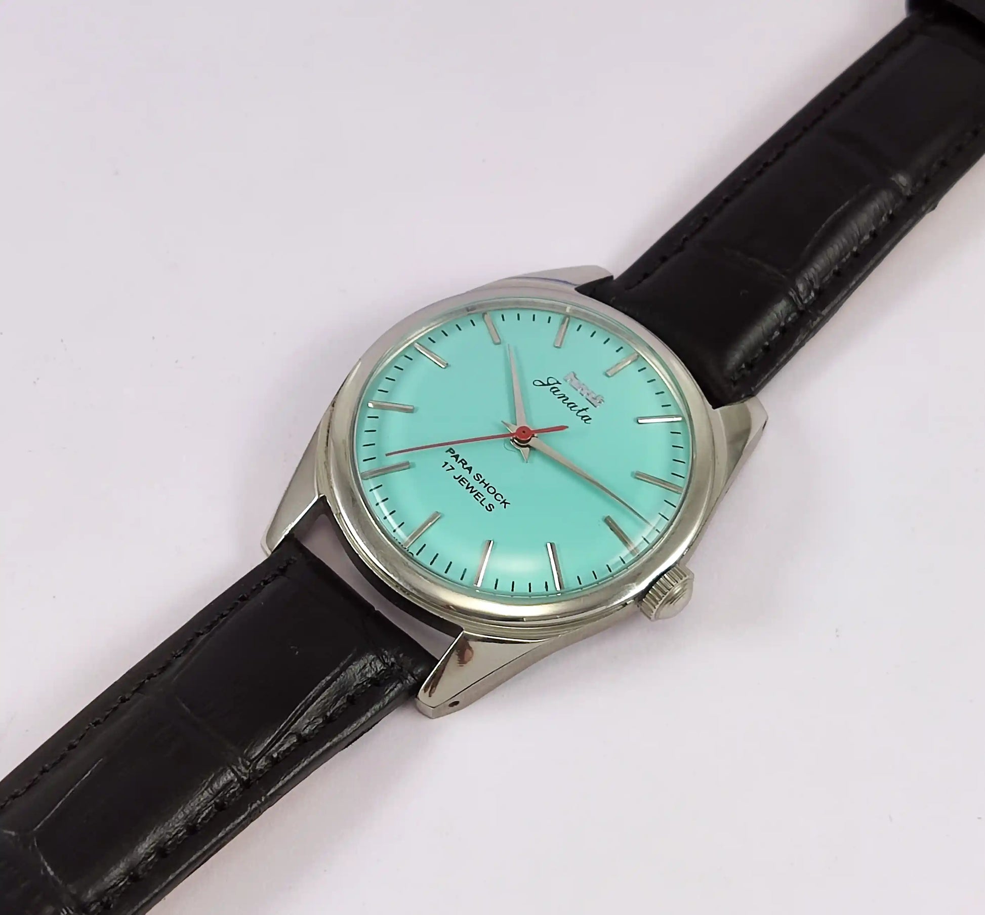 HMT Janata Para Shock 17 Jewels Turquoise Dial Handwinding Men's Watch Discover-Diamonds