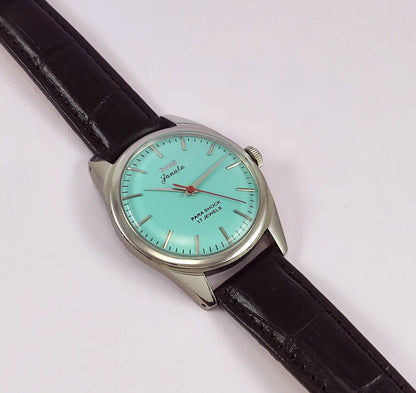 HMT Janata Para Shock 17 Jewels Turquoise Dial Handwinding Men's Watch Discover-Diamonds