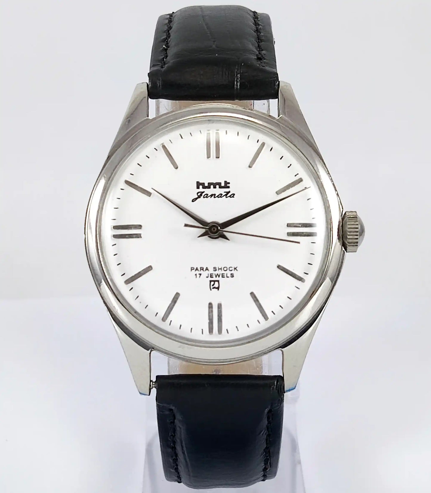 HMT Janata Para Shock 17 Jewels White Dial Handwinding - Discover-Diamonds
