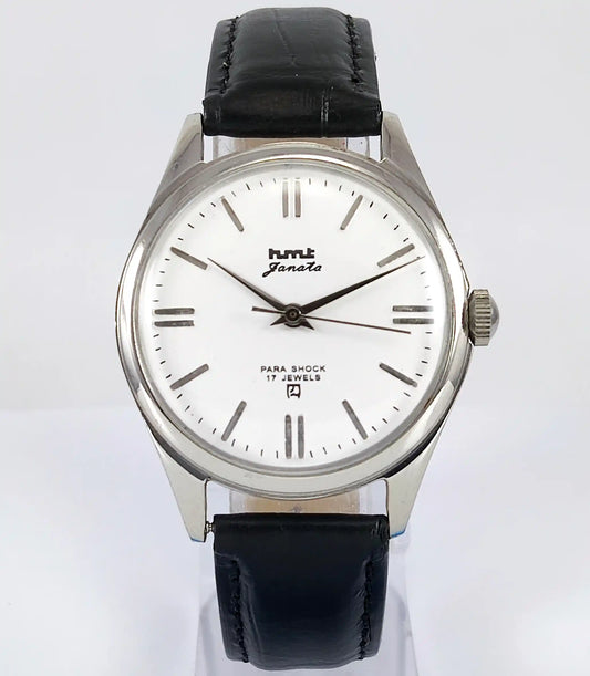 HMT Janata Para Shock 17 Jewels White Dial Handwinding - Discover-Diamonds