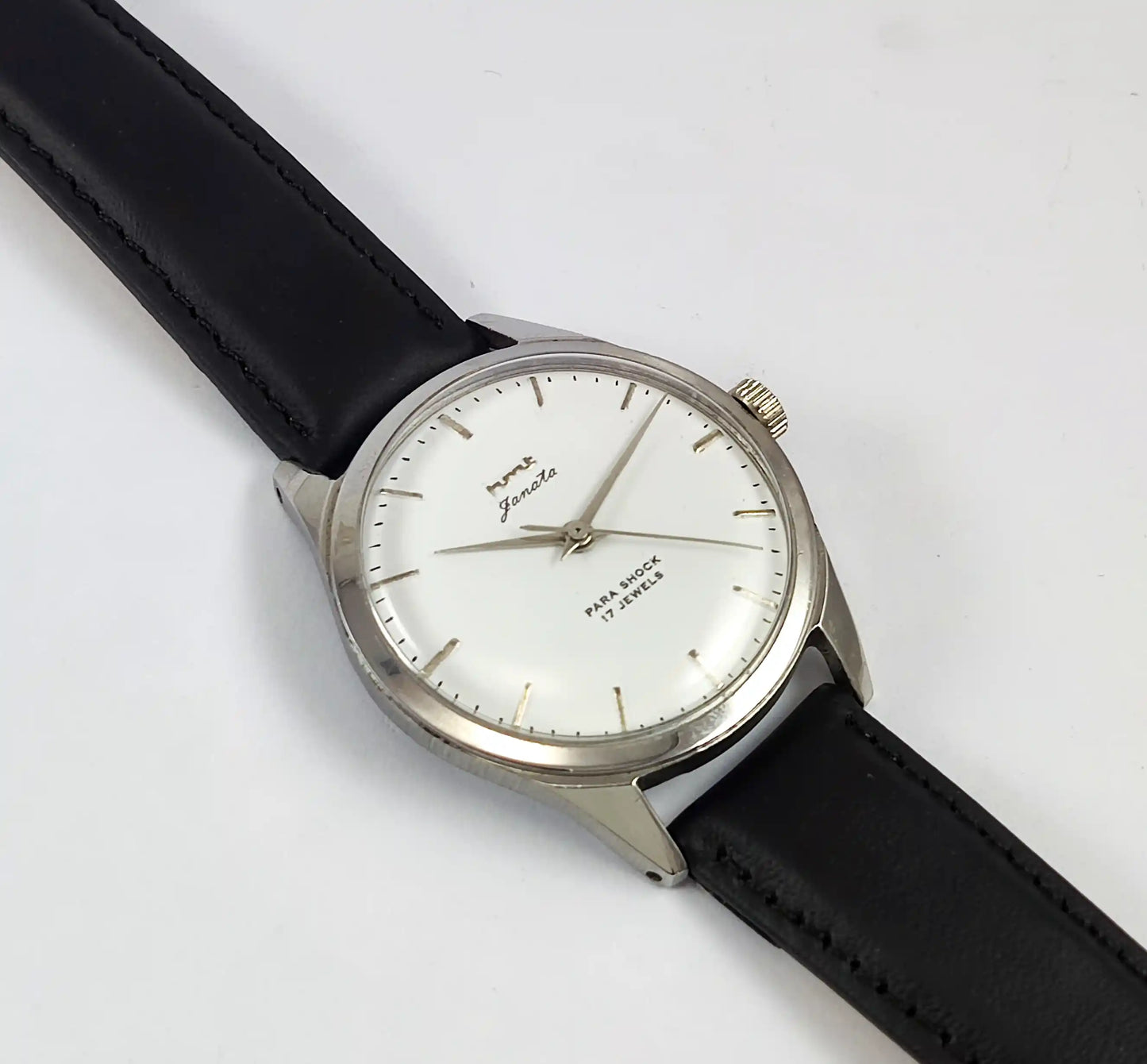 HMT Janata Para Shock 17 Jewels White Dial Handwinding Discover-Diamonds