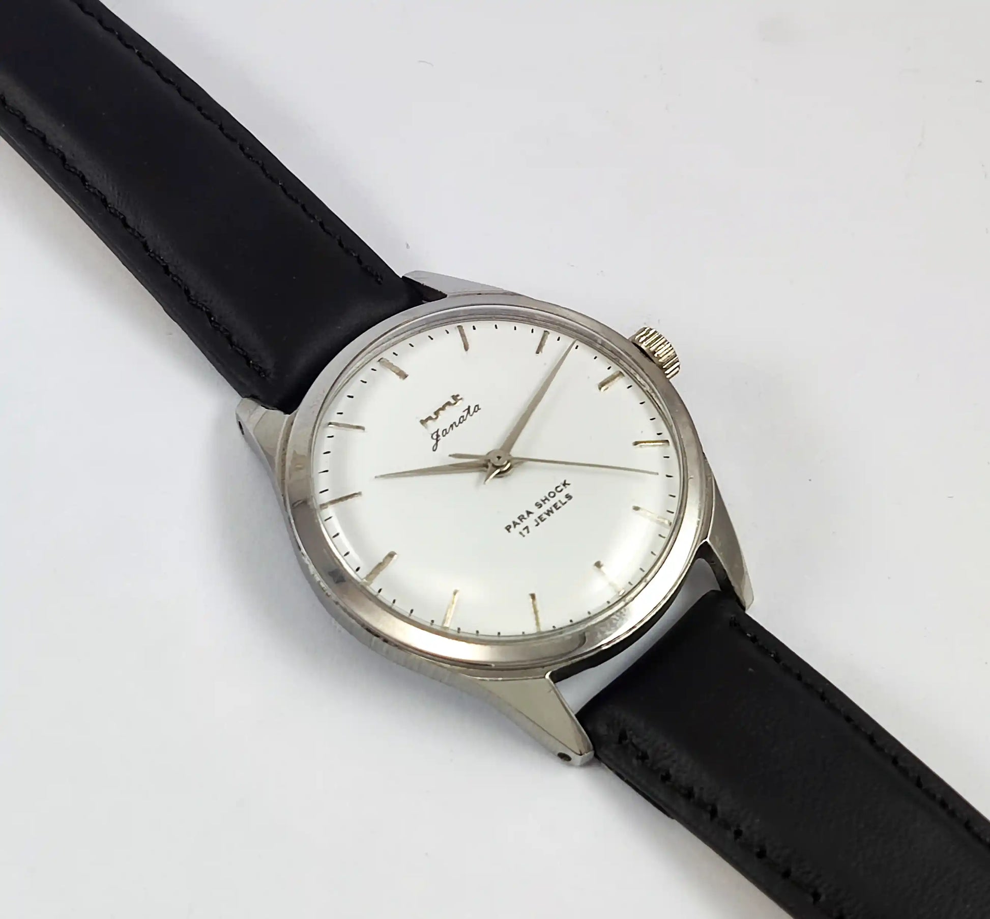 HMT Janata Para Shock 17 Jewels White Dial Handwinding Discover-Diamonds