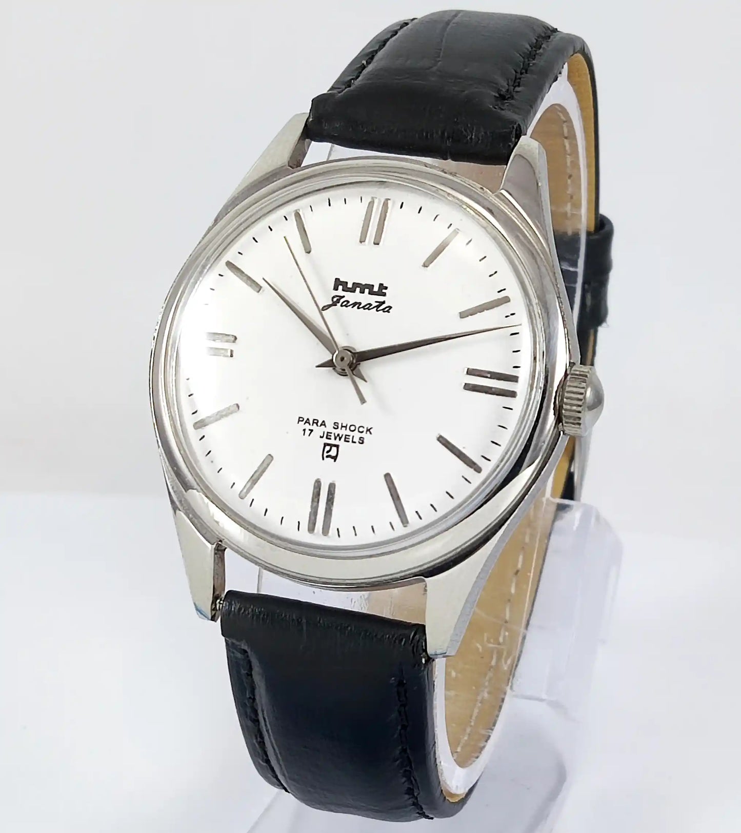 HMT Janata Para Shock 17 Jewels White Dial Handwinding - Discover-Diamonds
