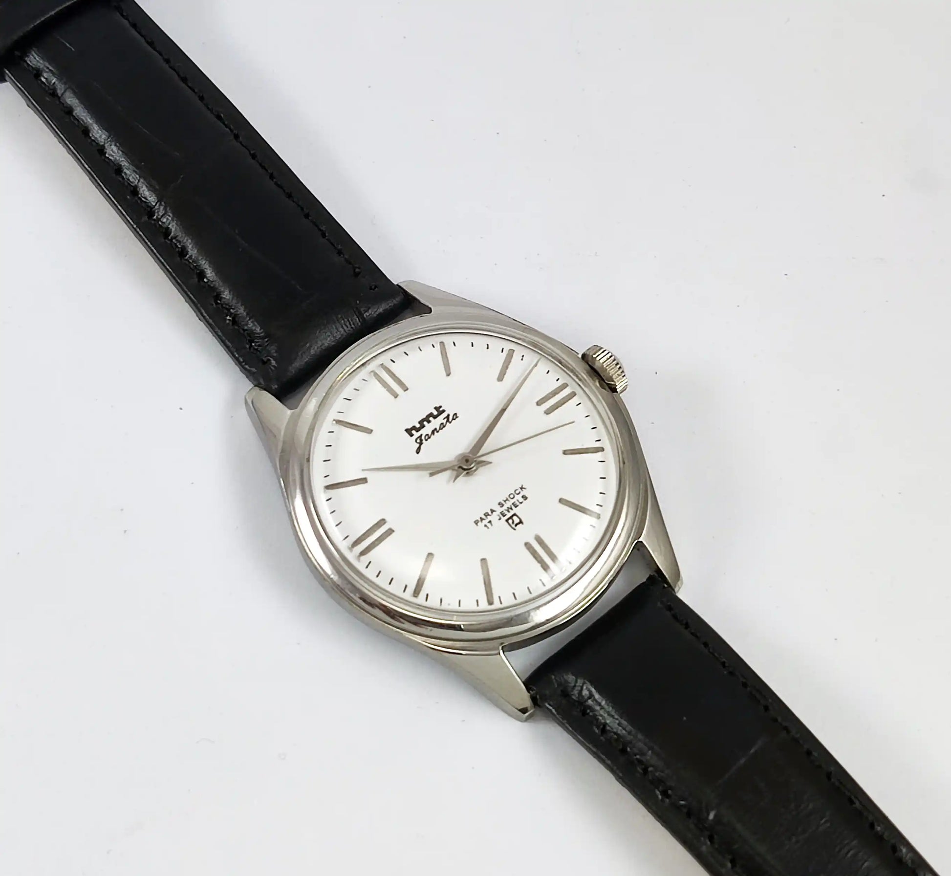 HMT Janata Para Shock 17 Jewels White Dial Handwinding - Discover-Diamonds