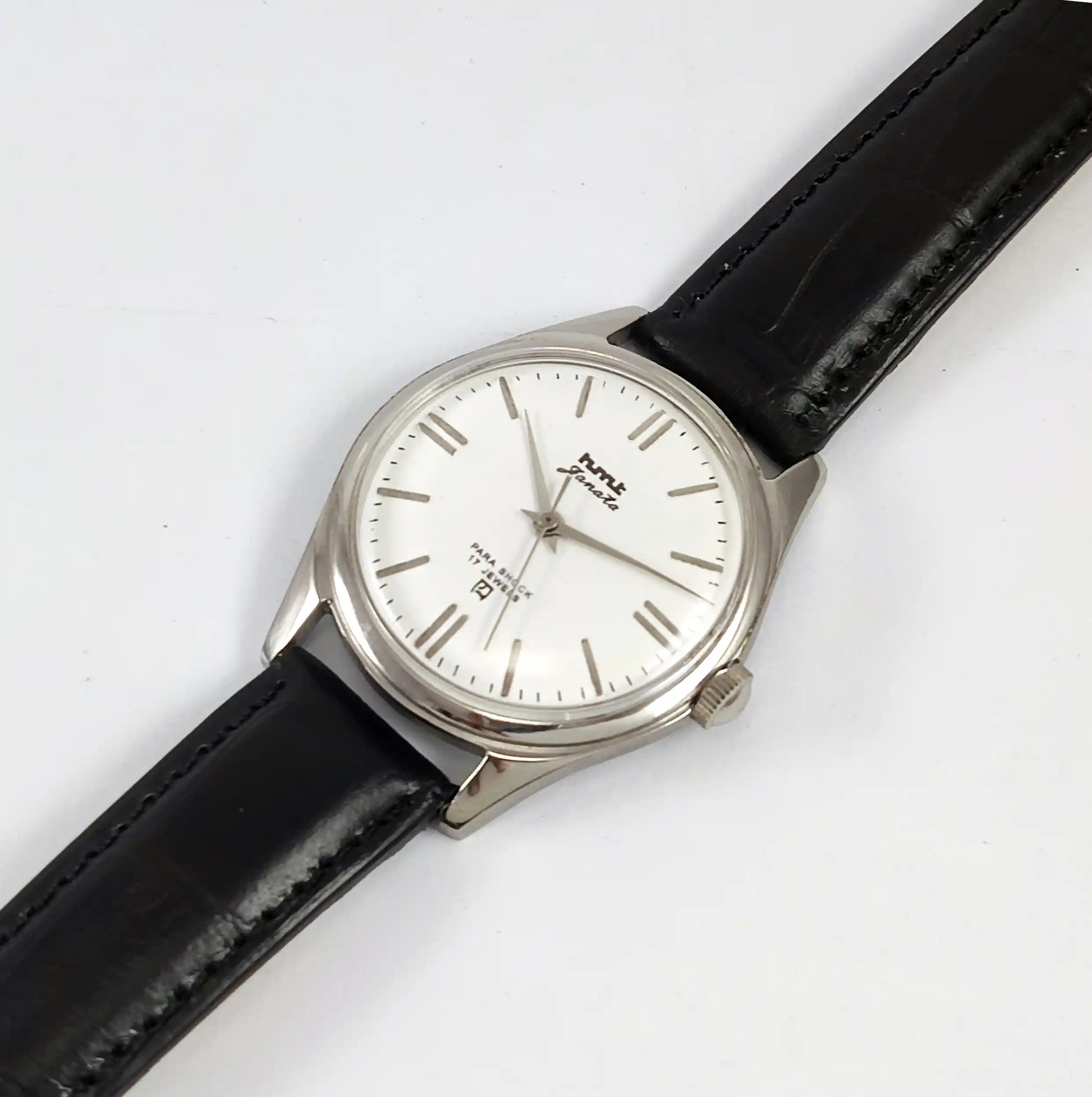 HMT Janata Para Shock 17 Jewels White Dial Handwinding - Discover-Diamonds