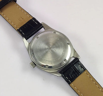 HMT Janata Para Shock Mahatama Gandhi 17 Jewels Black Dial Handwinding Watch Discover-Diamonds