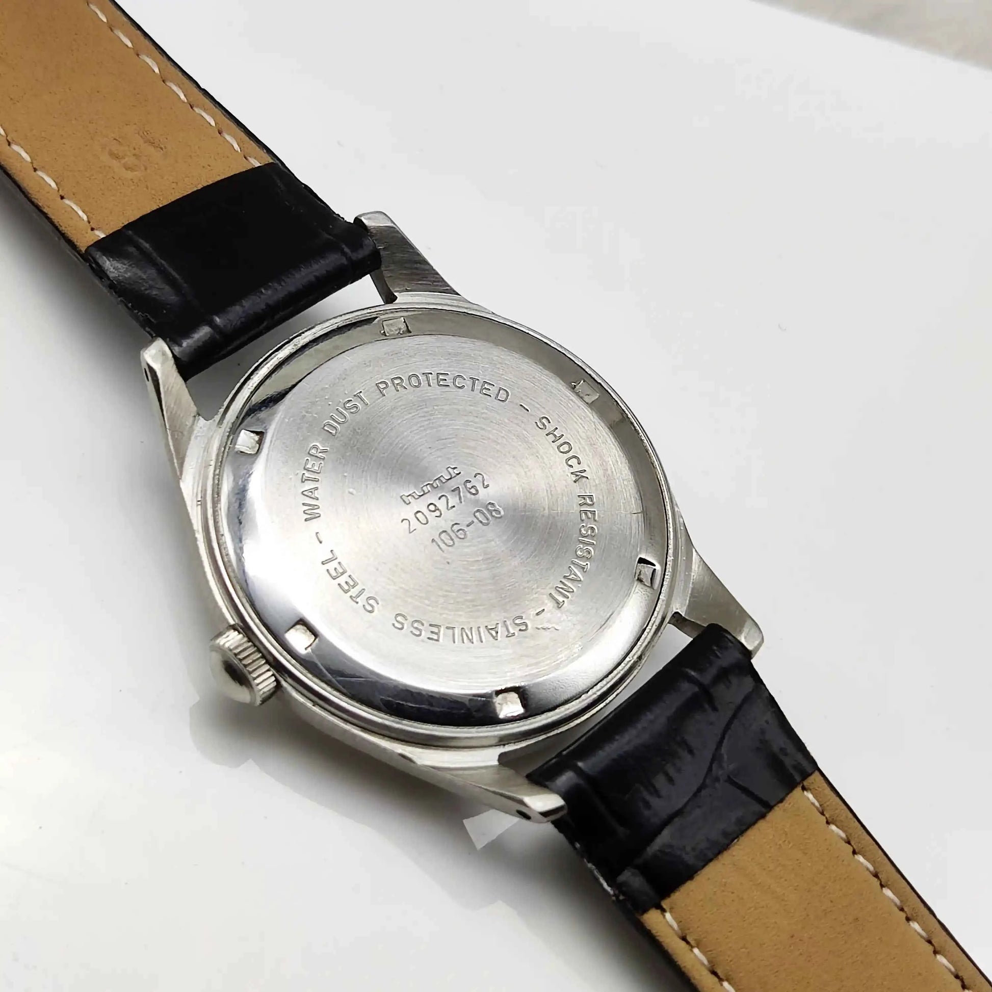 HMT Janata Pearl Dial Arabic Font Handwinding 17 Jewels Para Shock Watch