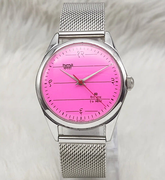 Experience Timeless Elegance with the HMT Janata Pink Dial Watch
