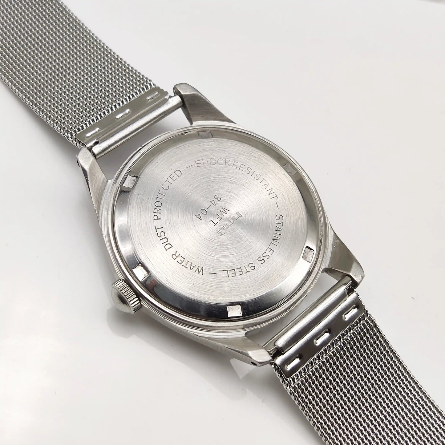 HMT Janata Mechanical Watch with Silvery Dial and Arabic Numerals - 17 Jewels Handwinding