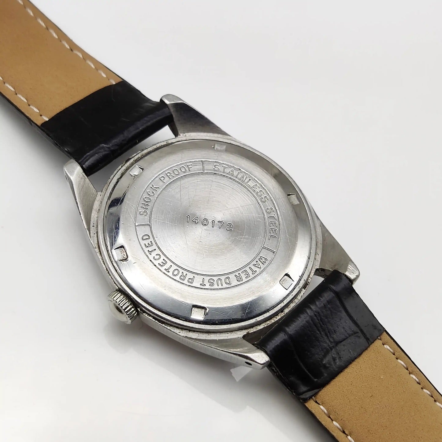 HMT Janata Stick Indices Reddish Dial Watch - 17 Jewels, Men's Handwinding Watch