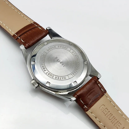 HMT Janata Stick Indices Reddish Dial Watch - 17 Jewels, Handwinding Watch