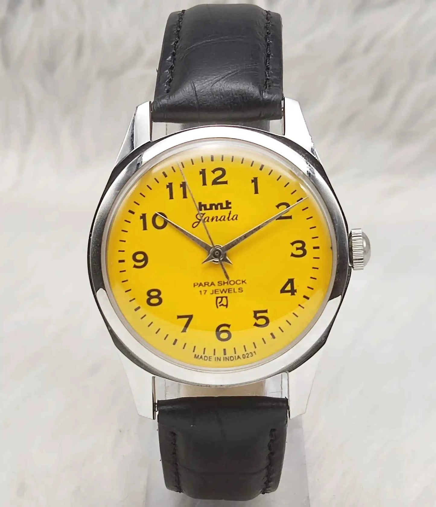 HMT Janata Sun Yellow English Numerals Handwinding Watch