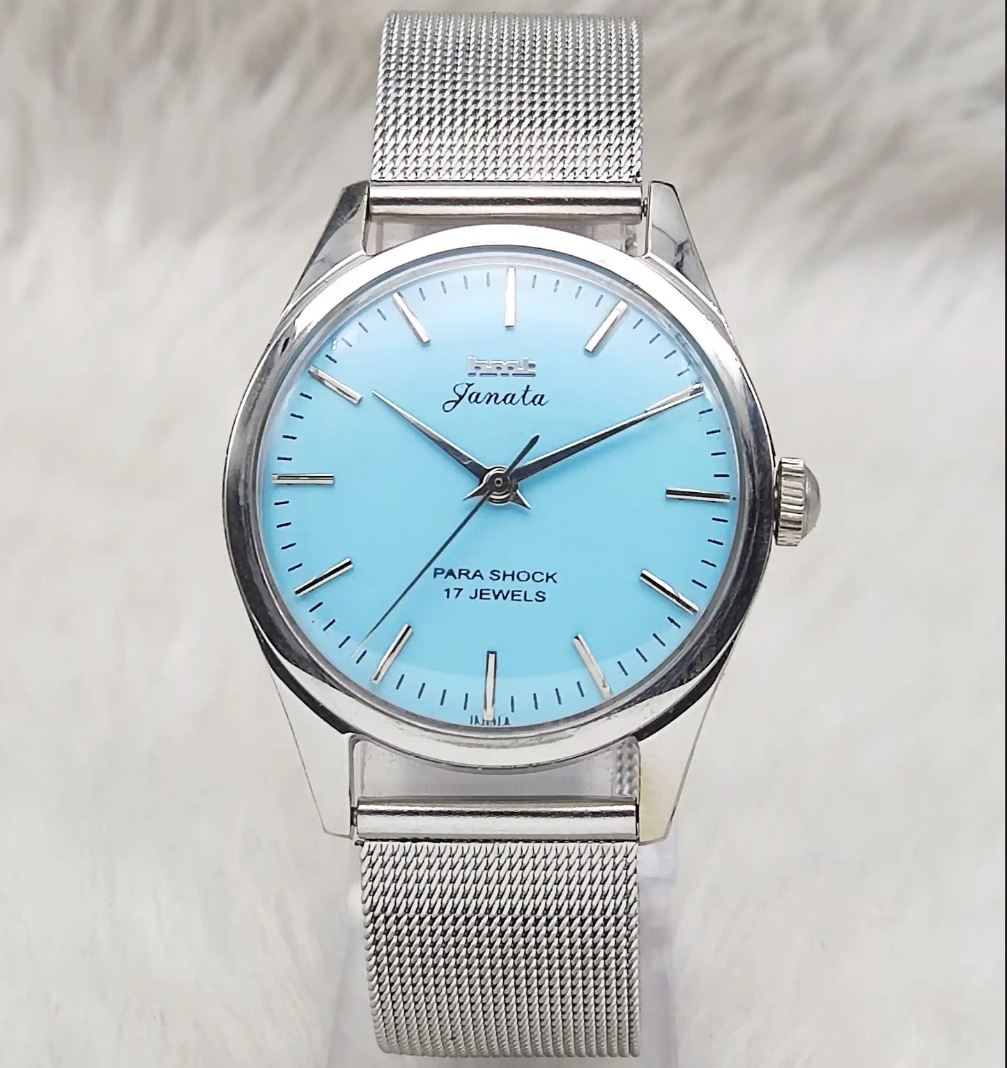 HMT Janata Tiffany Dial Handwinding Stick Indices Watch