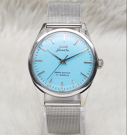 HMT Janata Tiffany Dial Handwinding Stick Indices Watch