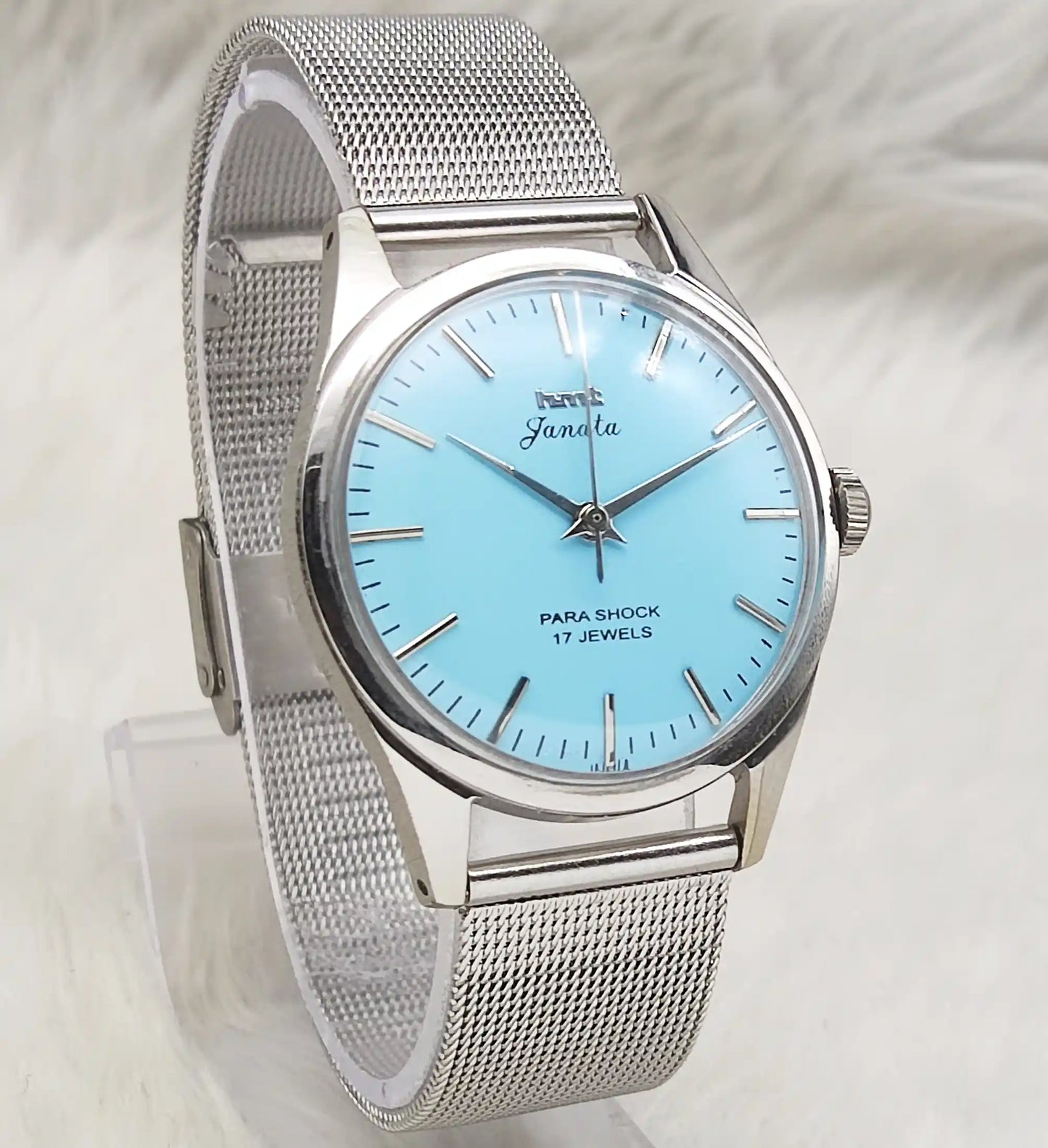 HMT Janata Tiffany Dial Handwinding Stick Indices Watch