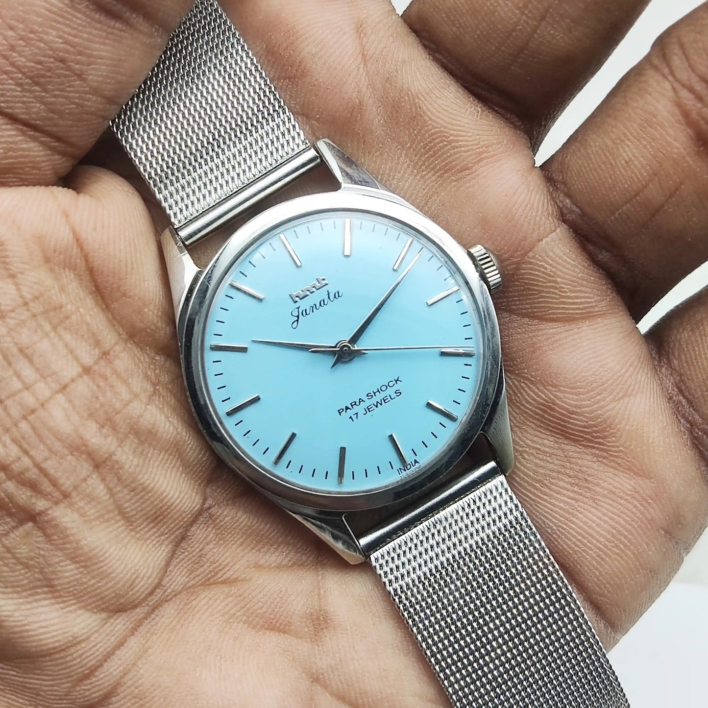 HMT Janata Tiffany Dial Handwinding Stick Indices Watch