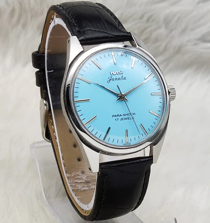 HMT Janata Tiffany Dial 17 Jewels Handwinding Stick Indices Watch