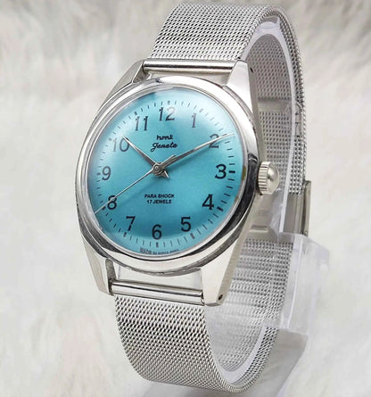 HMT Janata Tiffany Dial English Numerals Indices Handwinding Watch