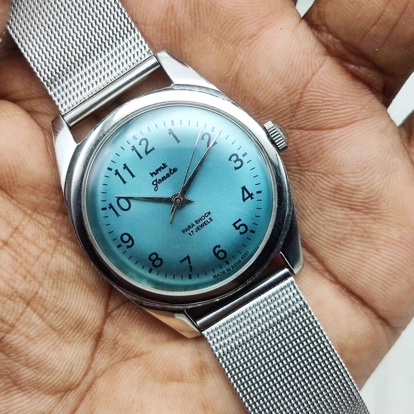 HMT Janata Tiffany Dial English Numerals Indices Handwinding Watch