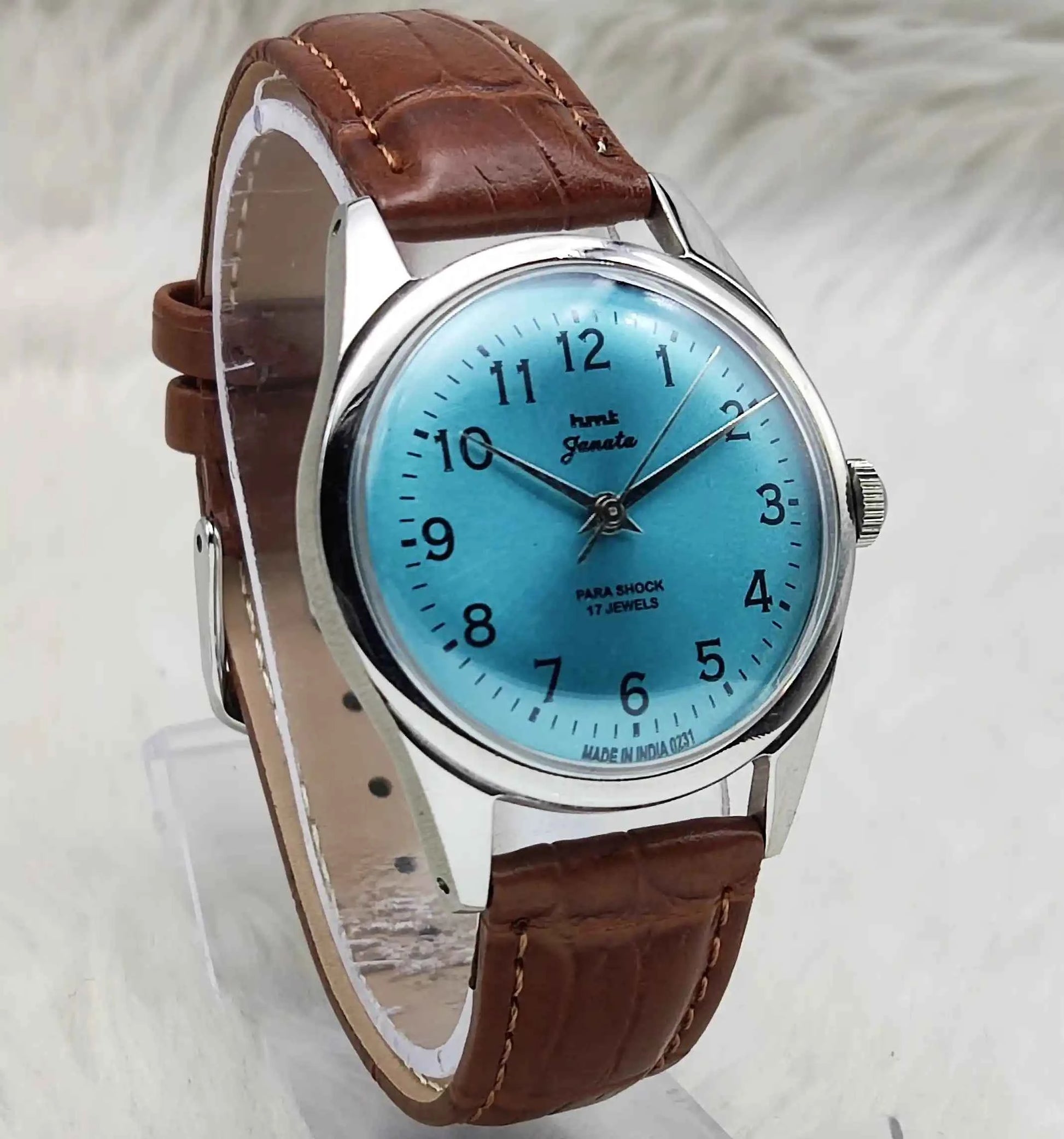 HMT Janata Tiffany Dial English Numerals Indices Handwinding Watch