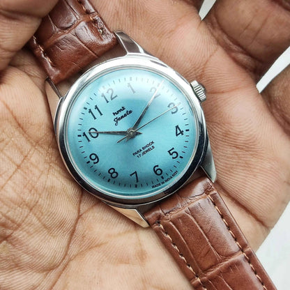 HMT Janata Tiffany Dial English Numerals Indices Handwinding Watch