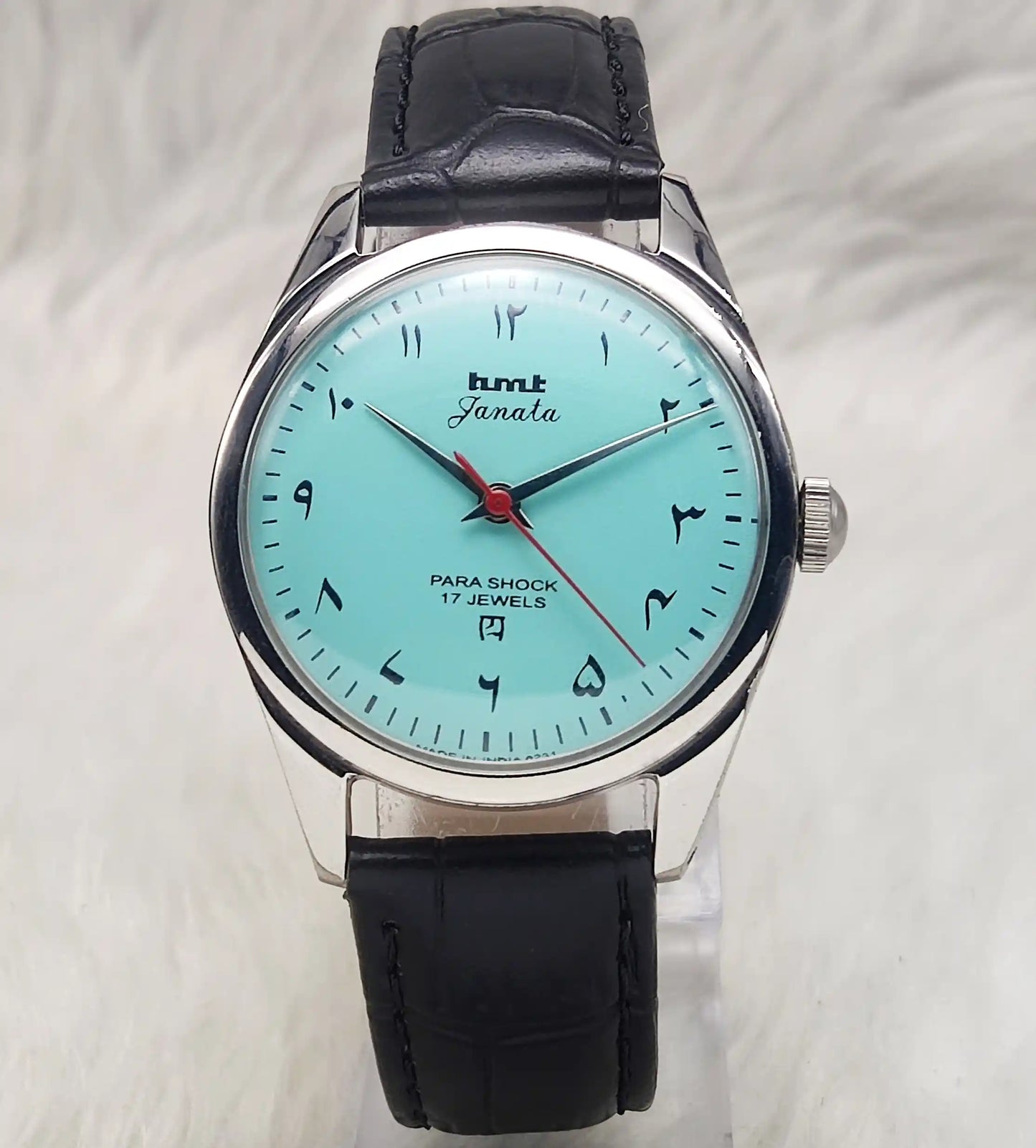 HMT Janata Turquoise Dial Arabic 17 Jewels Handwinding Men's Watch