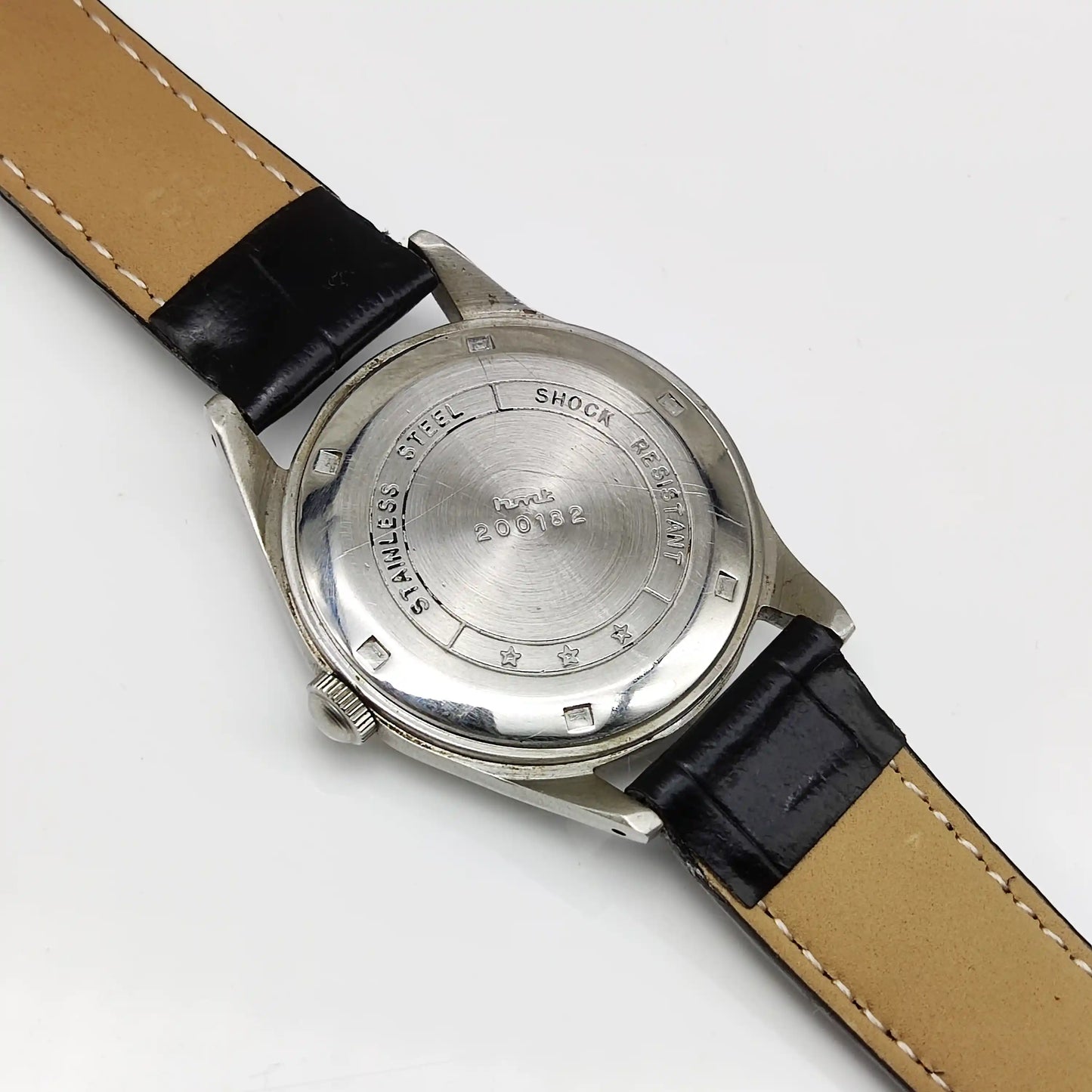 HMT Janata Mechanical Watch - White Devanagari Dial, 17 Jewels Handwinding Timepiece