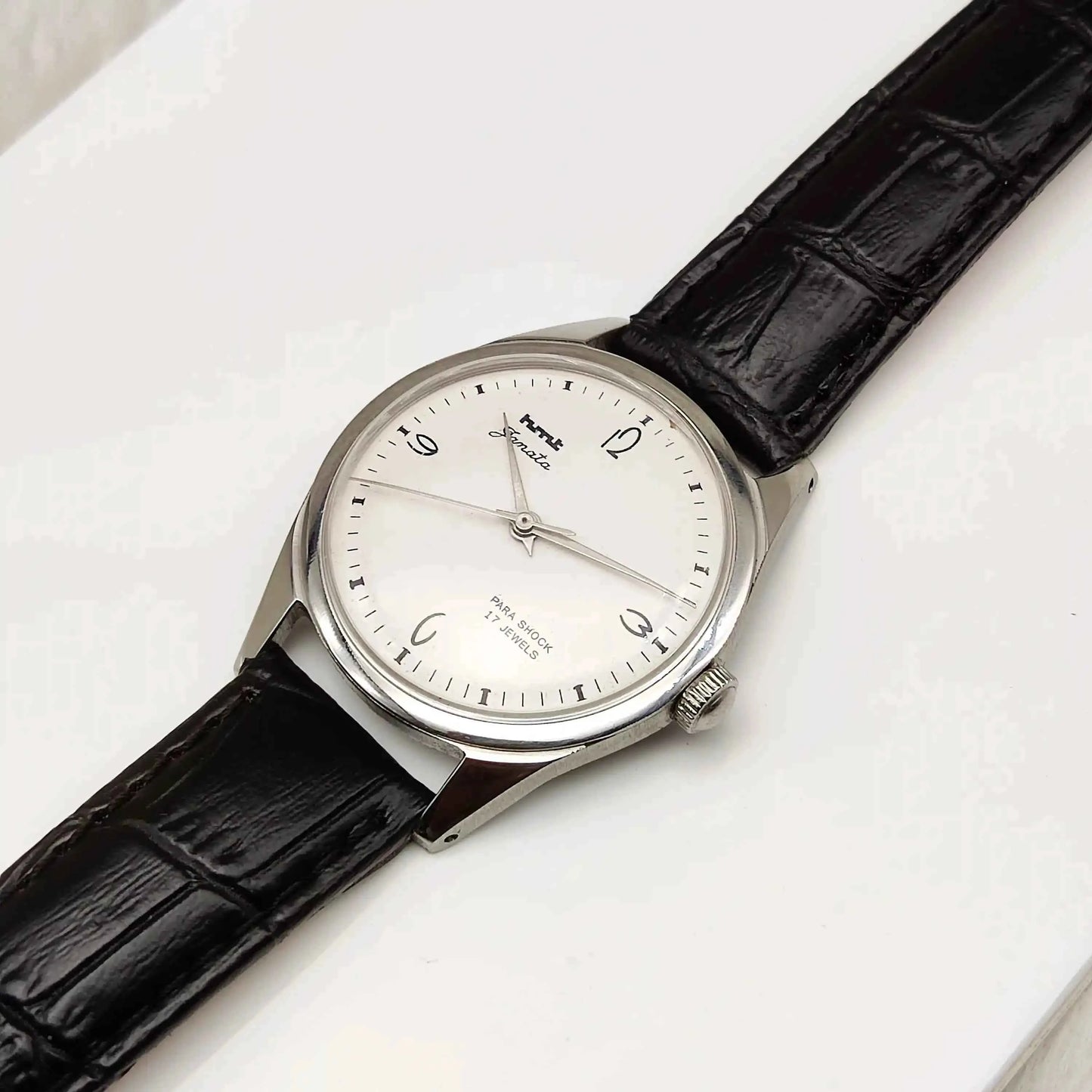 HMT Janata Apple Green English Numerals 17 Jewels Dial Men's Watch