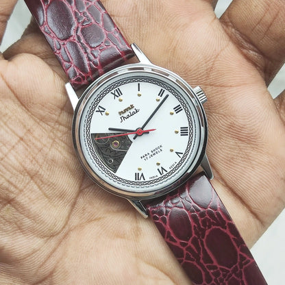 HMT Jhalak White Dial 17 Jewels Skeleton Dial Watch