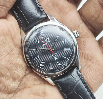 HMT Jubilee Black Dial Watch 17 Jewels Mechanical Handwinding