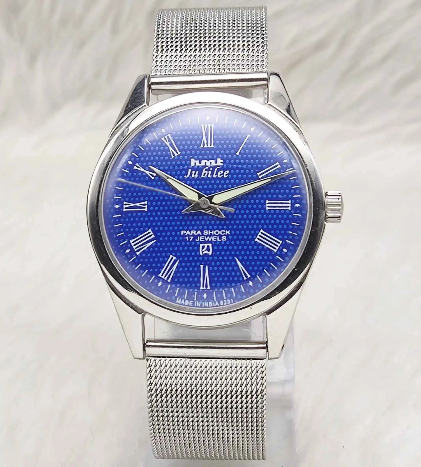 HMT Jubilee Blue Dial 17 Jewels Handwinding Watch