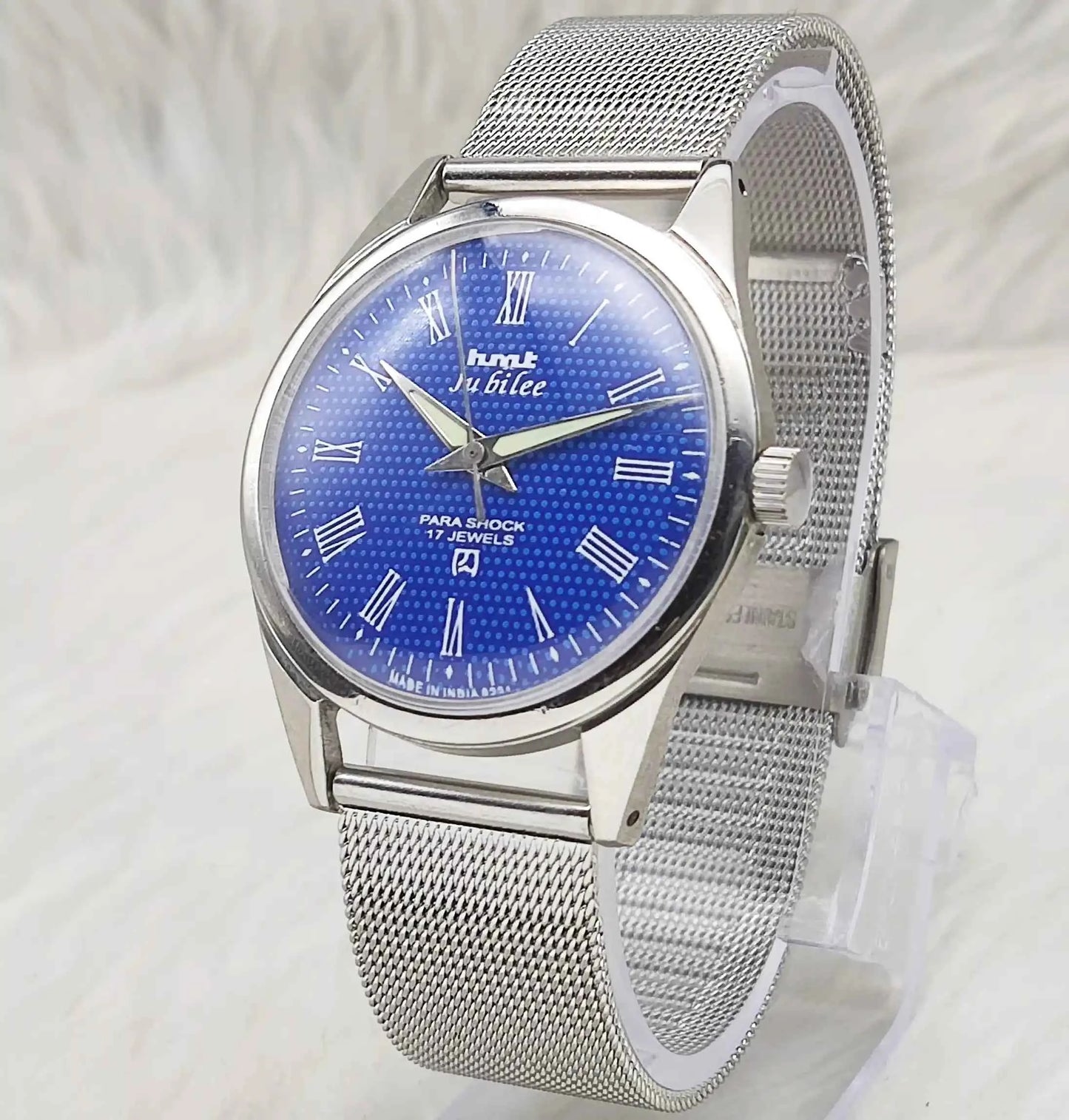 HMT Jubilee Blue Dial 17 Jewels Handwinding Watch