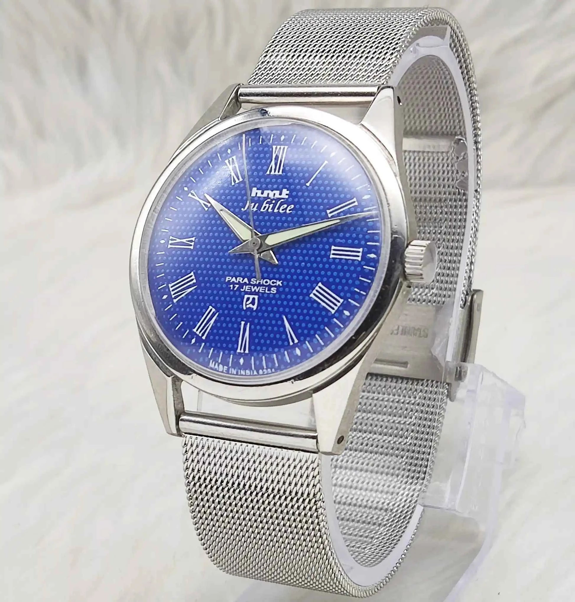 HMT Jubilee Blue Dial 17 Jewels Handwinding Watch