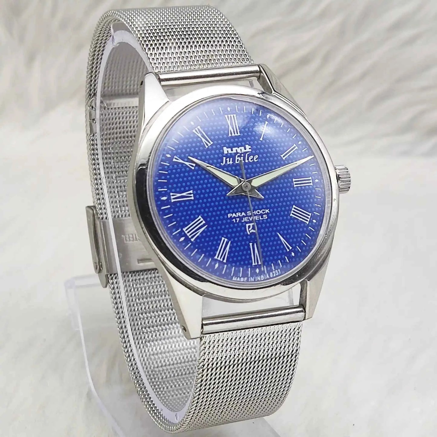 HMT Jubilee Blue Dial 17 Jewels Handwinding Watch