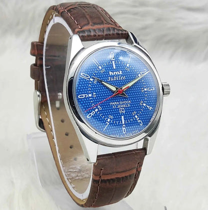 HMT Jubilee 17 Jewels Mechaniocal Handwinding Blue Dial Watch