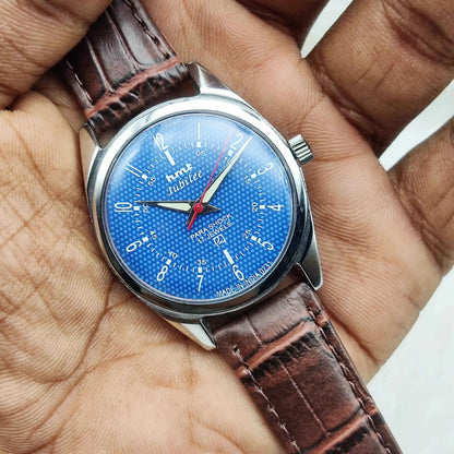 HMT Jubilee 17 Jewels Mechaniocal Handwinding Blue Dial Watch