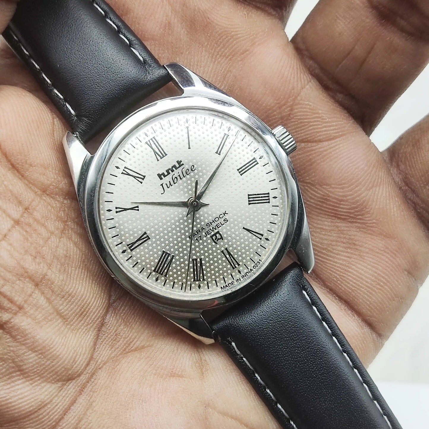 HMT Jubilee Silver Dail 17 Jewels Handwinding Watch