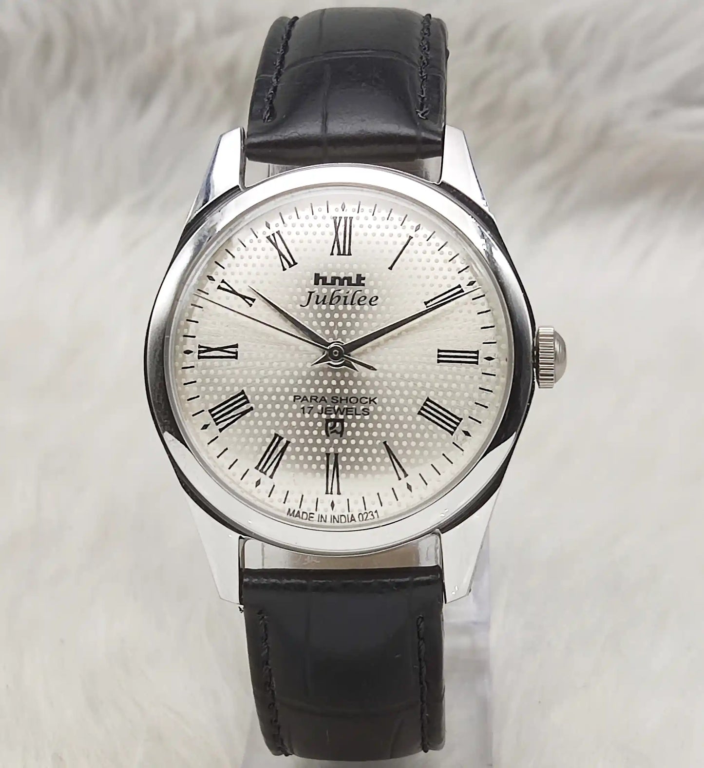 HMT Jubilee Silver Dail 17 Jewels Handwinding Watch Transparent Back