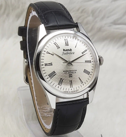 HMT Jubilee Silver Dail 17 Jewels Handwinding Watch Transparent Back