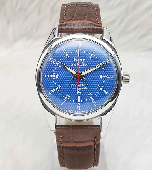 HMT Jubilee Sky Blue Dial 17 Jewels Handwinding Watch