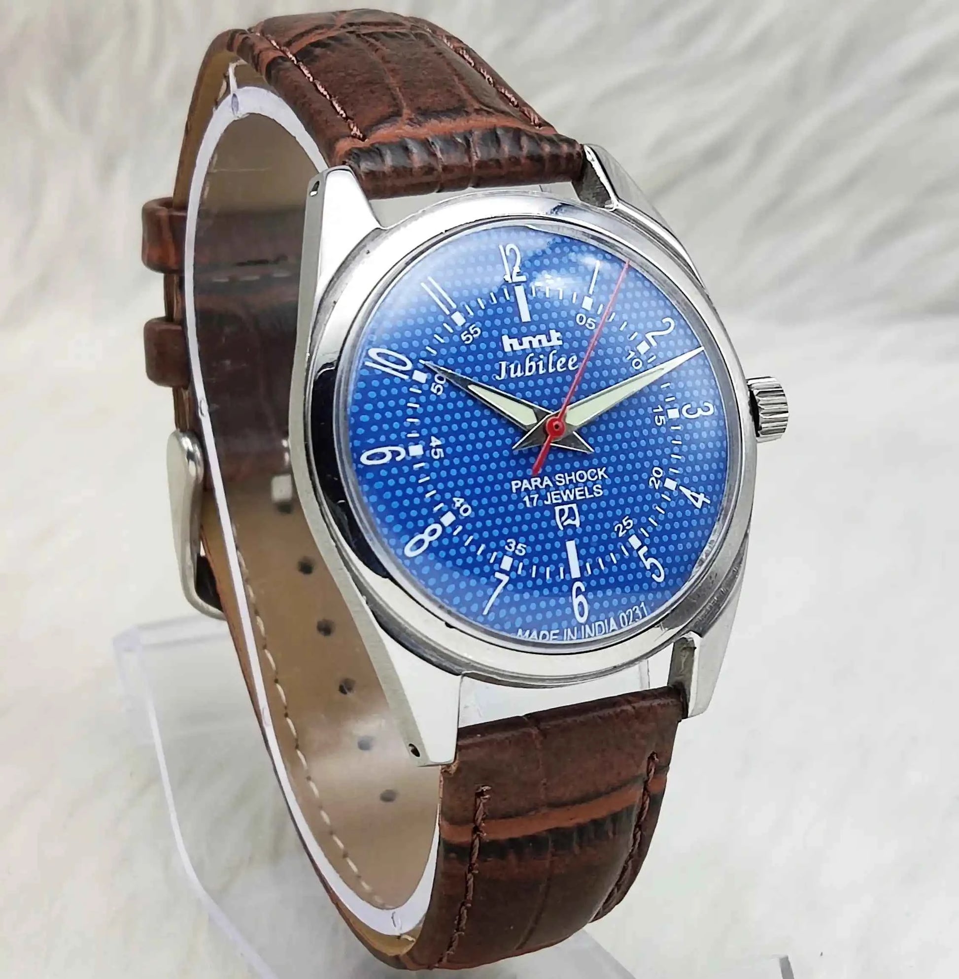 HMT Jubilee Sky Blue Dial 17 Jewels Handwinding Watch