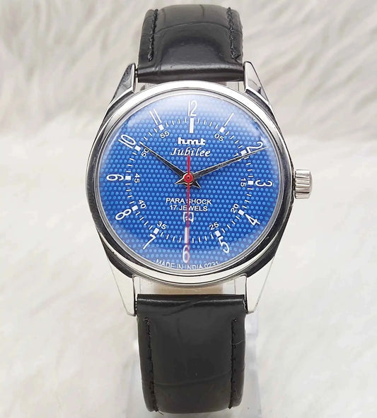 HMT Jubilee Sky Blue Dial Roman Indices 17 Jewels Handwinding Watch