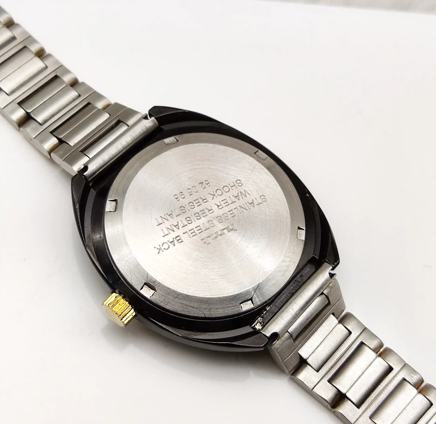 HMT Kanchan Para Shock 21 Jewels Automatic Golden Dial Watch