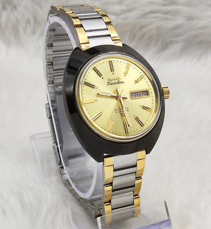 HMT Kanchan Para Shock 21 Jewels Automatic Golden Dial Watch