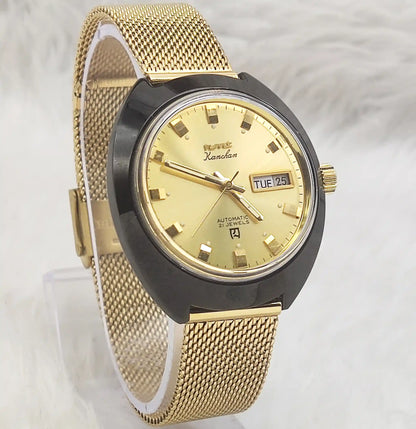 HMT Kanchan Para Shock 21 Jewels Golden Dial Automatic